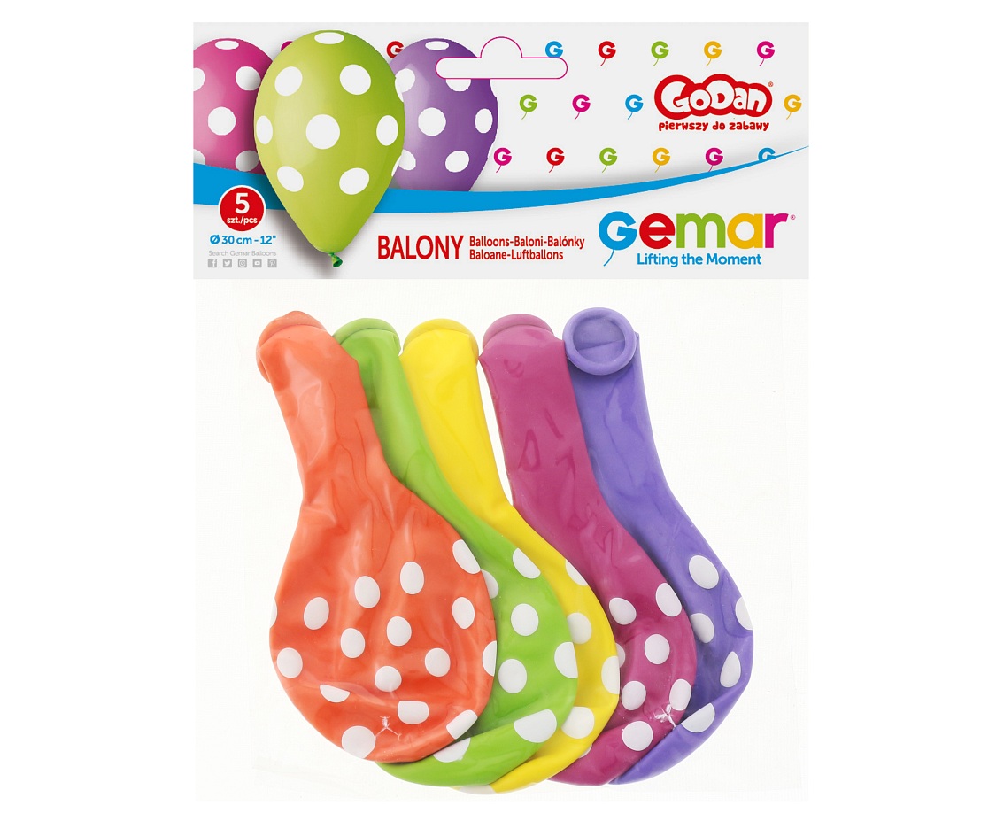 Balony Premium ,,Grochy" (5szt) GS110/P157 GoDan